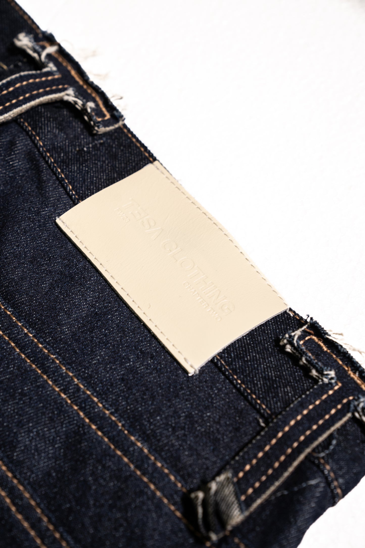 TESA Raw Japanese Patch Jeans